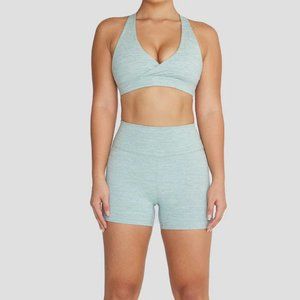 Crop Shop Boutique Marl Set (Leggings, Shorts, Sports Bra)